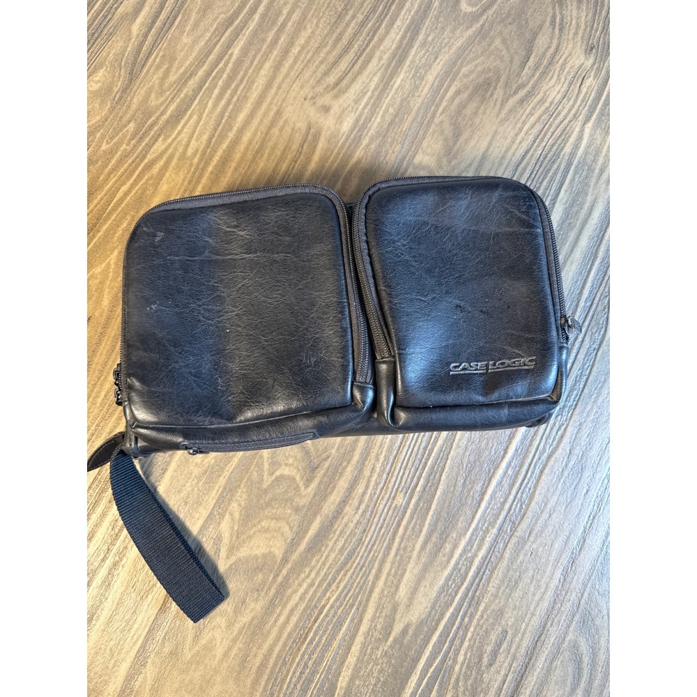 Vintage Case Logic 48 CD DVD Storage Wallet Black Excellent Faux Leather